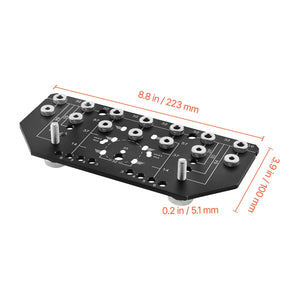 Shelf Pin Jig and Hinge Jig Two-in-One Aluminum Alloy Cabinet Hole Drilling Tool