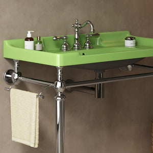 VICI 36" Bathroom Ceramic Basin with 3 Pre-Drilled Holes