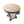 Curved Legs Farmhouse Style Small Size Round Dining Table End Table Side Table Coffee Table For Dinette, Kitchen, Dining Room Or Living Room - Natural Wood Grain Distressed