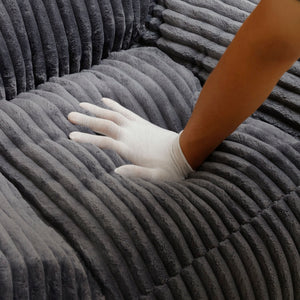 Giant Bean Bag Chair With Armrests And Footstool