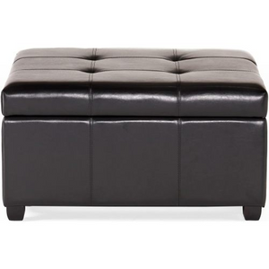 35inch Storage Ottoman, Large Square Ottoman Bench with Storage, Tufted Ottomans Footstool for Living Room