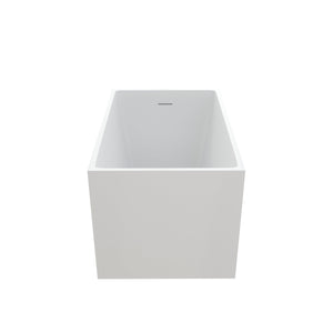43" Acrylic Freestanding Bath Tub Modern Soaker Tub