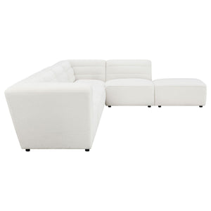 Nevve - 6 Piece Upholstered Tufted Sectional - Ivory