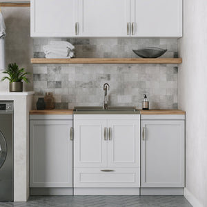 Cardinal - Laundry Cabinet With Faucet And Sink - White