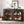 4-Door Large Storage Sideboard Buffet Cabinet with Glass Doors Arched Cabinet (Black)