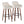 Daniella - Contemporary Fixed Height, Barstool & Swivel And Round Footrest (Set of 2)