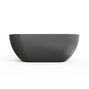 63 Inch Solid Surface Oval Shape Freestanding Bathtub