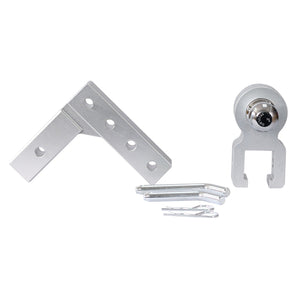 Alu - Adjustable Trailer Drop Hitch With 2" Receiver, 6" Adjustable - Silver