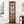 Corner Glass Cabinet Lighted Curio Cabinet in Dark Cherry