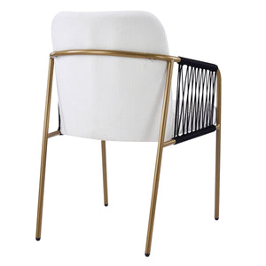 Modern Glam Upholstered Dining Chairs (Set of 2)