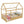 Twin Size Floor Wooden Bed with House Roof Frame