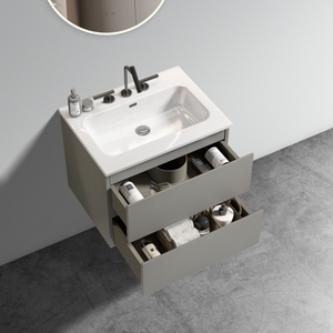 TIA 24" Wall Mount Space Grey Bathroom Vanity