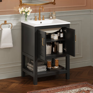Modern Bathroom Vanity With Elegant Twill Design