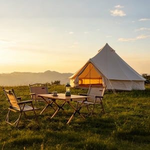 Oxford Bell Tent 13.1FT with Stove Jack for Family Camping