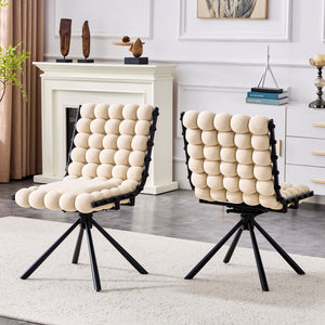 Puffy Bubble, Ball Chain Dining Chairs For Dining Room (Set of 2)