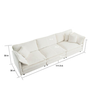Sofa Set of 2 Chenille Couch, 2+3 Seater Sofa Set Deep Seat Sofa