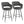 Margarite - Contemporary Fixed Height Counter Stool With Square Footrest (Set of 2)