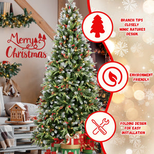 7.5FT Christmas Tree with 500 Warm Lights