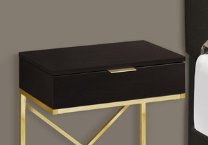 Accent Side Table with Storage Drawer, Spacious Tabletop, Contemporary Design