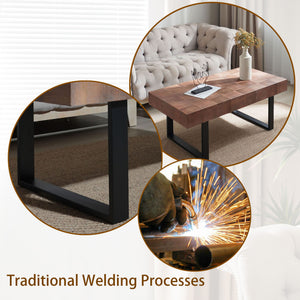 Rectangular Coffee Table With U-Shaped Legs Living Room - Multi