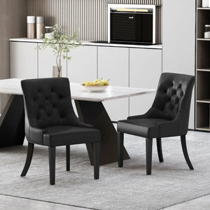 Cheney Contemporary Dining Chair Tufted Upholstery (Set of 2)