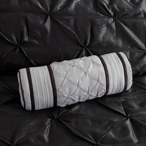 7 Piece Tufted Comforter Set Black King