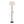 Shadow Contemporary Floor Lamp in Black Steel with White Linen Shade