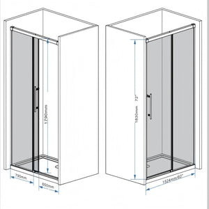 Frameless Single Sliding Shower Door