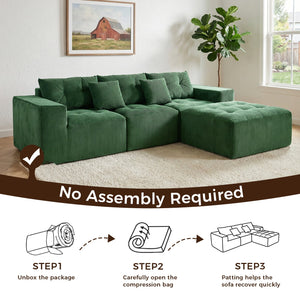 101" L-Shaped Modular Compression Sofa