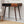 Solid Wood Curved Writing Desk, 1-Drawer, 1 Open Slot, Chestnut