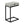 Accent Table, C - Shaped Contemporary Elegant Design