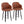 Dahlia - Contemporary Counter Stool Round Footrest (Set of 2)