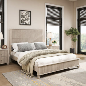 Platform Bed Frame & Tall Headboard