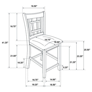 Danford - 5 Piece Counter Height Dining Set With Upholstered Stools - Espresso
