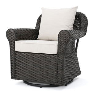 Amaya Outdoor Swivel Rocker Chair with Water Resistant Cushions
