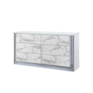 Moon - Dresser With LED Lighting - Marble