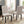 Biony Espresso Wood Dining Set with Tan Fabric Nailhead Chairs