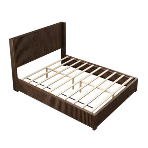 Platform Bed Frame With Headboard, Floor Standing Design