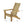 Outdoor Foldable Adirondack Chair With Slat Back - Natural