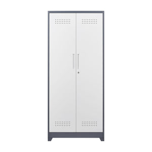 Lockers With Locking Doors, Adjustable Shelves, High Broom Tool Storage Cabinet