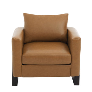 Modern Accent Chair Stylish Club Chair Armchair with Rubberwood Legs for Living Room, Bedroom, or Office