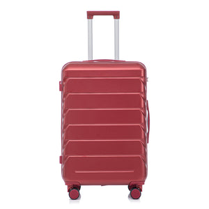 Set 3PCs 20'/24'/28' ABS Spinner Wheel Luggage Wine Red