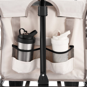 Foldable Wagon Cart Converts to Bench 550lb Load & 220L Utility Wagon for Camp