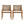 Outdoor Dining Chair Set of 4 - Acacia Wood and Wicker with Cream Cushion