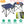 2Pcs Foldable Camping Table Portable Picnic Table Lightweight Travel Desk with 2 Cup Holders/Table Carrying Bag