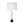 D15x30' Table Lamp with White Marble and Brass Frame