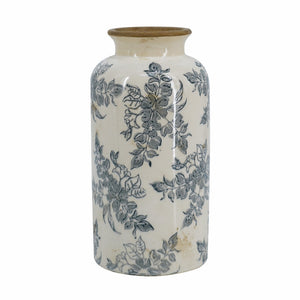 5.3x5.3x10.2" Flower Vase with Floral Pattern