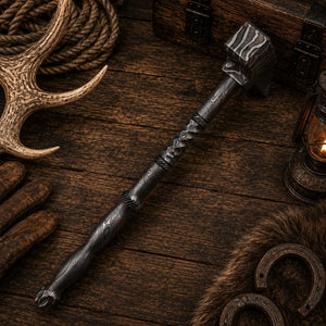 Stormforge Damascus Steel Hammer – Hand-Forged Twist Pattern Handle
