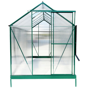 Polycarbonate house, Heavy Duty Outdoor Aluminum Walk-In House Kit With Rain Gutter, Vent And Door For Backyard Garden