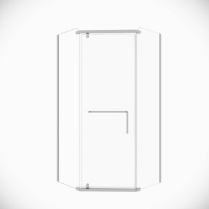 Frameless Neo Angle Shower Door WithTempered Glass